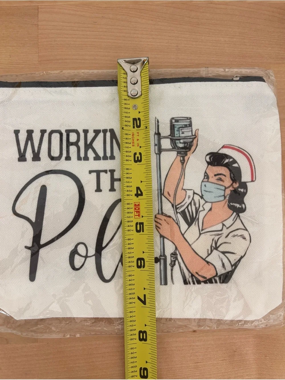 Working the Pole Nurse Cosmetic Bag - White